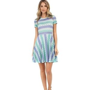 BCBGMaxazria Renley Chevron A-Line Dress